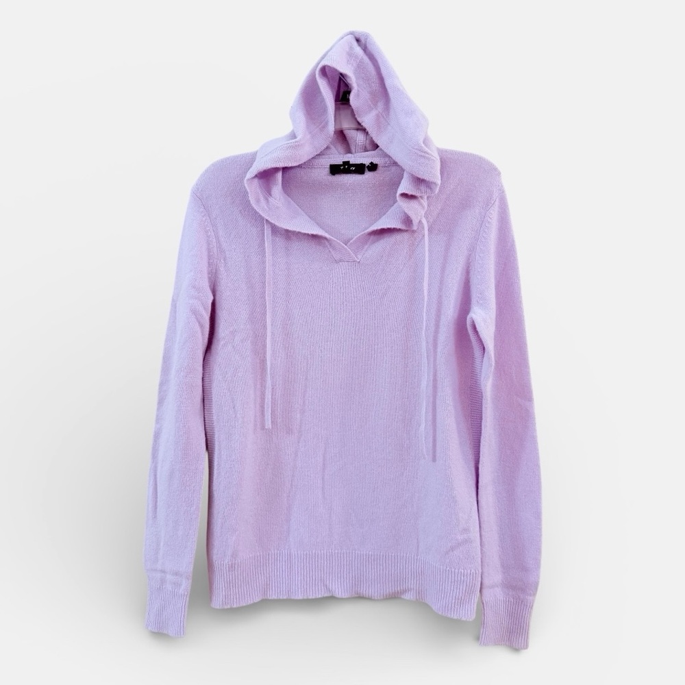 Theory lilac hooded pullover sweater